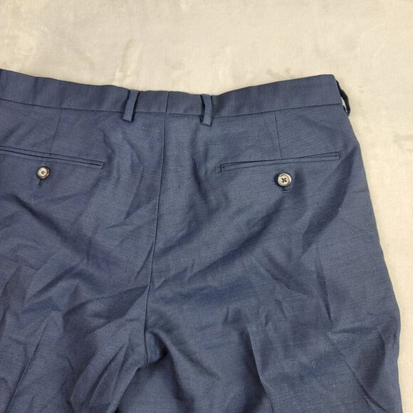 J. Crew Navy Bowery Classic Men's 100% Wool Pant | Size 33x32 - Picture 10 of 10